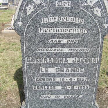 GRANGE Coenradina Jacoba, le 1857-1939