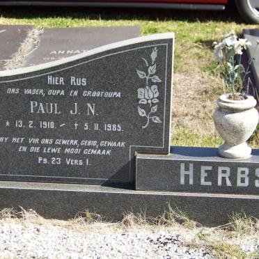 HERBST Paul J.N. 1910-1985