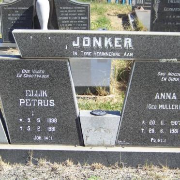 JONKER Ellik Petrus 1898-1981 &amp; Anna MULLER 1907-1981