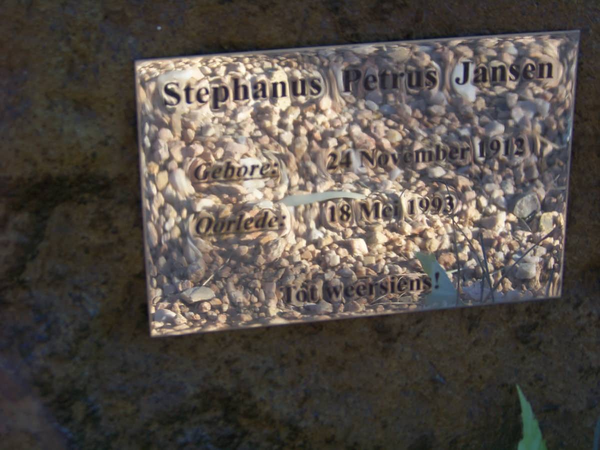 JANSEN Stephanus Petrus 1912-1993