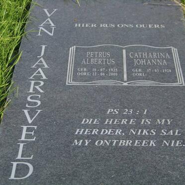 JAARSVELD Petrus Albertus, van 1925-2000 &amp; Catharina Johanna 1928-