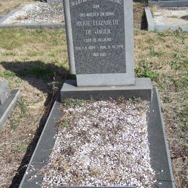 JAGER Rykie Elizabeth, de nee DE VILLIERS 1894-1978 :: SMIT Era Petrus 1916-1997