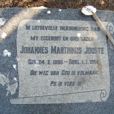 JOOSTE Johannes Marthinus 1886-1954
