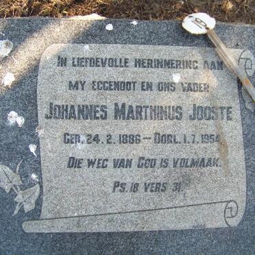 JOOSTE Johannes Marthinus 1886-1954