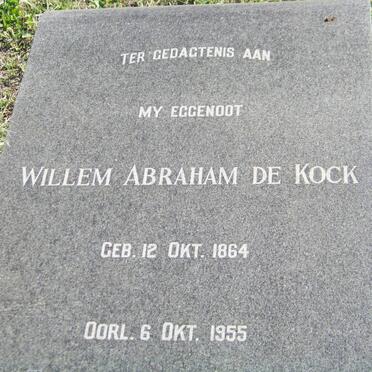 KOCK Willem Abraham, de 1864-1955