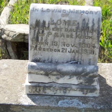 KOCK Lomie, de 1904-1918