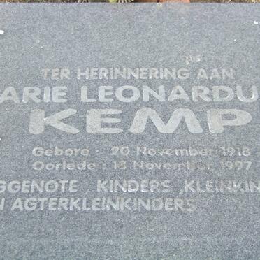 KEMP Arie Leonardus 1918-1997