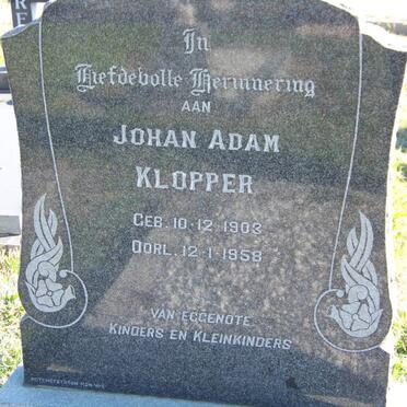 KLOPPER Johan Adam 1903-1958