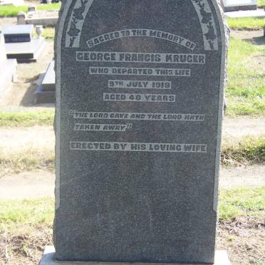 KRUGER George Francis -1919