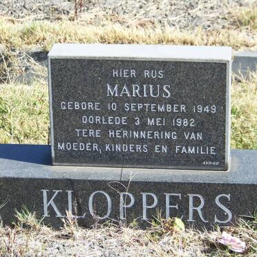 KLOPPERS Marius 1949-1982