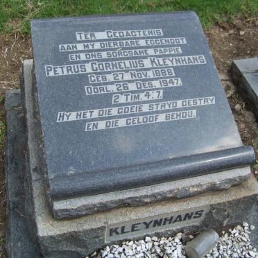 KLEYNHANS Petrus Cornelius 1888-1947