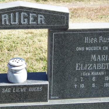 KRUGER Maria Elizabeth nee MARAIS 1905-1990