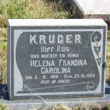 KRUGER Helena Fransina Carolina 1901-1983