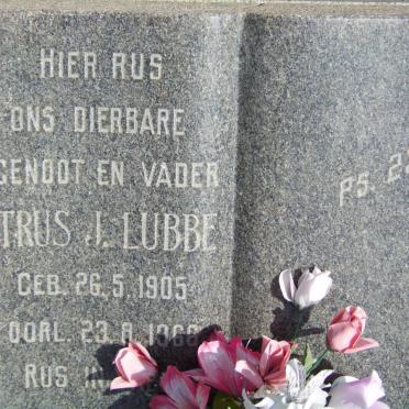 LUBBE Petrus J. 1905-1966