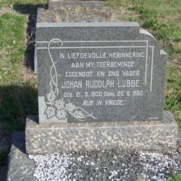 LUBBE Johan Rudolph 1900-1962