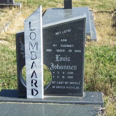 LOMBAARD Louis Johannes 1930-1986