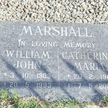 MARSHALL William John 1909-1993 en Catherina Maria 1913-2002
