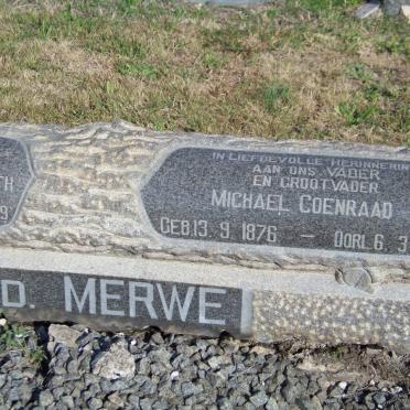 MERWE Michael Coenraad, v.d. 1876-1961