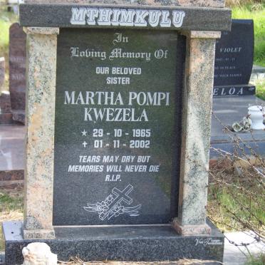 MTHIMKULU Martha Pompi Kwezela 1965-2002
