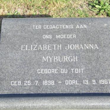 MYBURGH Elizabeth Johanna nee DU TOIT 1898-1967