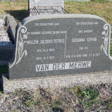 MERWE Willem Jacobus Petrus, van der 1883-1959 &amp; Susanna Sophia ELS 1889-1967