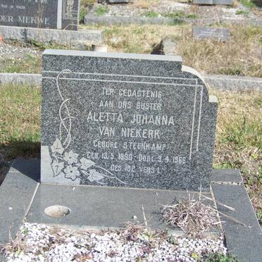 NIEKERK Aletta Johanna, van nee STEENKAMP 1890-1966