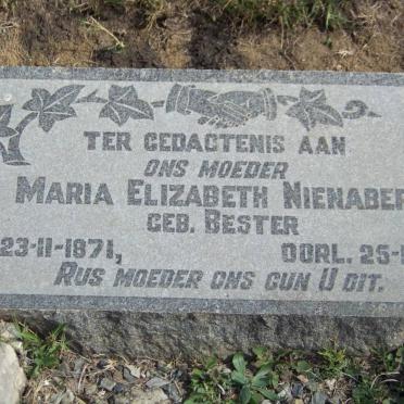 NIENABER Maria Elizabeth nee BESTER 1871-1940