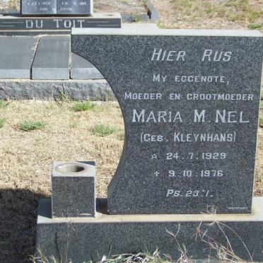 NEL Maria M. nee KLEYNHANS 1929-1976