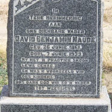 NAUDÉ David Benjamin 1861-1939