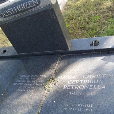 OOSTHUIZEN Cornelis Justinus 1920-1992 &amp; Maria Christina Gertruida Petronella ELS 1925-1991 