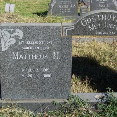 OOSTHUYSEN Mattheus H. 1915-1990 &amp; Gertrude W. KRAUSE 1912-1991