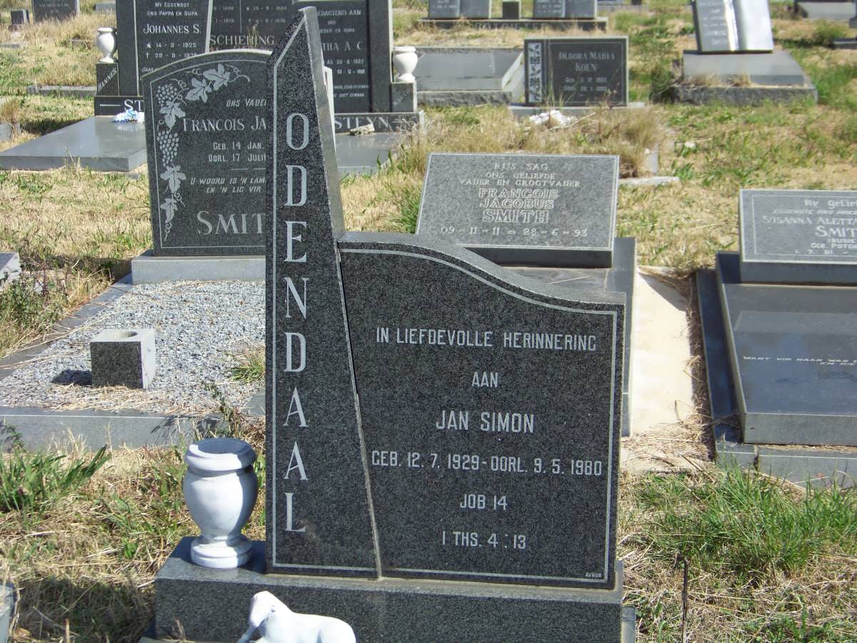 ODENDAAL Jan Simon 1929-1980