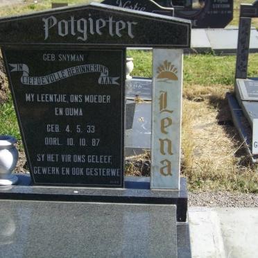 POTGIETER Lena nee SNYMAN 1933-1987