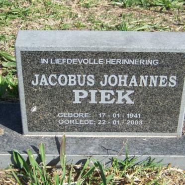 PIEK Jacobus Johannes 1941-2003