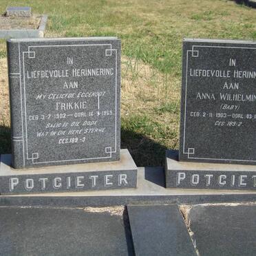 POTGIETER Frikkie 1902-1969 &amp; Anna Wilhelmina 1903-1996