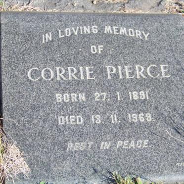 PIERCE Corrie 1891-1969