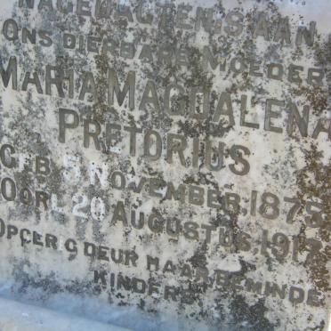 PRETORIUS Maria Magdalena 1875-1917