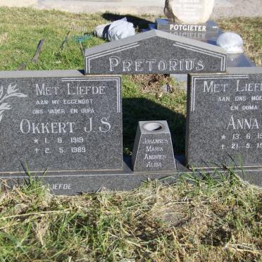 PRETORIUS Okkert J.S. 1919-1989 &amp; Anna G. 1922-1996