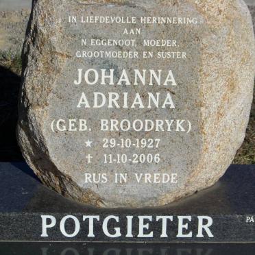 POTGIETER Johanna Adriana nee BROODRYK 1927-2006