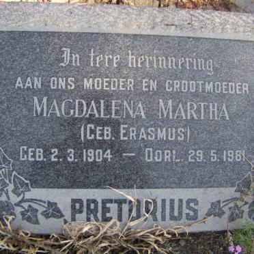 PRETORIUS Willem Francois 1897-1954 &amp; Magdalena Martha ERASMUS 1904-1981