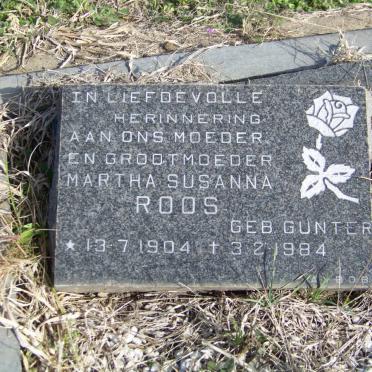 ROOS Martha Susanna nee GUNTER 1904-1984