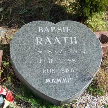 RAATH Babsie 1928-1988