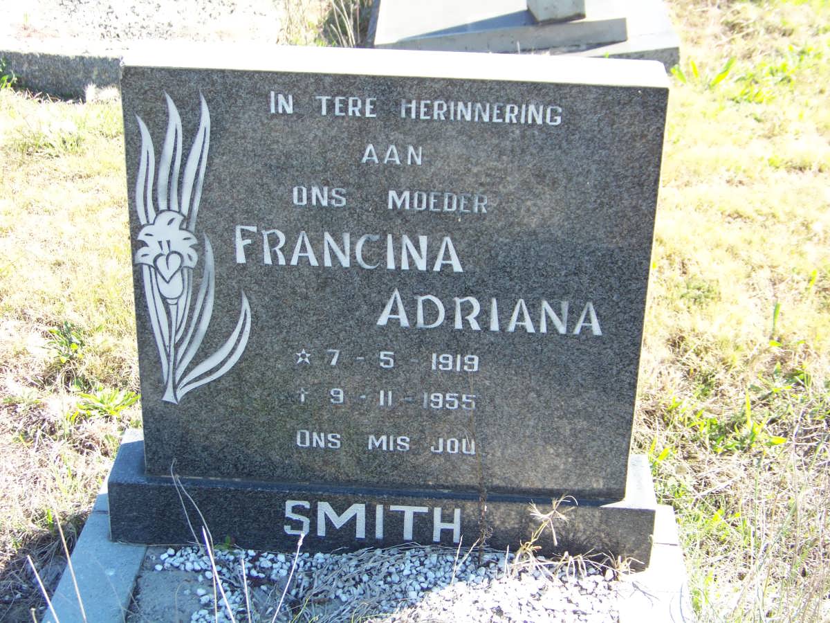 SMITH Francina Adriana 1919-1955