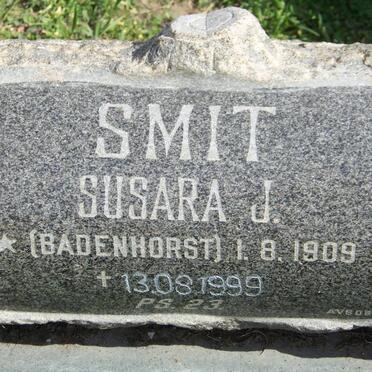 SMIT Susara J. nee BADENHORST 1909-1999