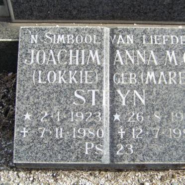 STEYN Joachim 1923-1980 &amp; Anna M.C. MAREE 1920-1996
