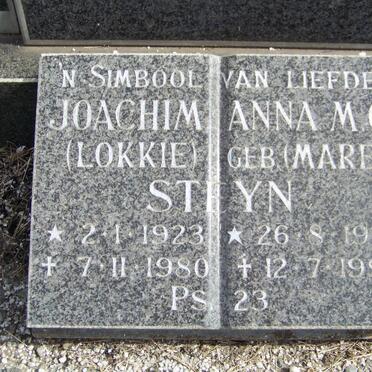 STEYN Joachim 1923-1980 &amp; Anna M.C. MAREE 1920-1996