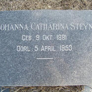 STEYN Johanna Catharina 1881-1953