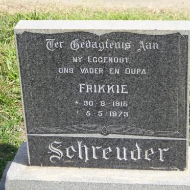 SCHREUDER Frikkie 1915-1973
