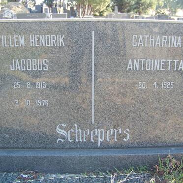 SCHEEPERS Willem Hendrik Jacobus 1919-1976 &amp; Catharina Antoinetta 1925-