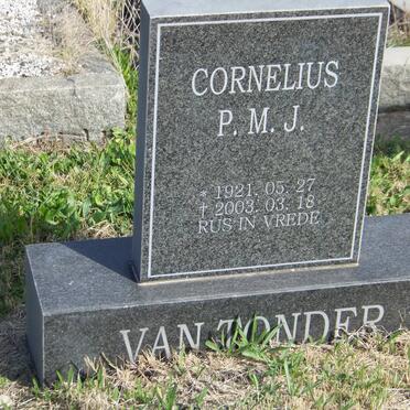 TONDER Cornelius P.M.J., van 1921-2003